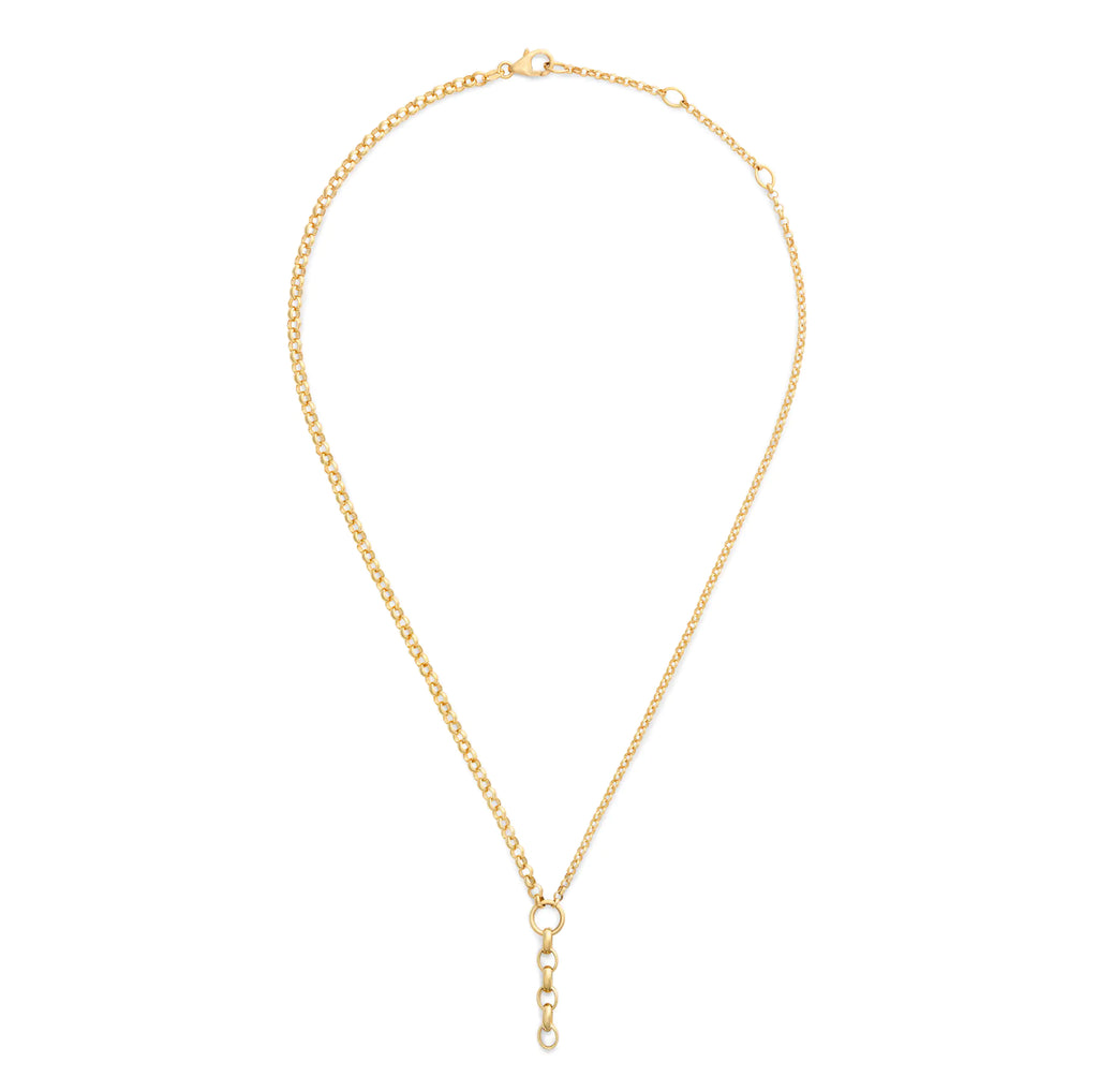 18K Yellow Gold Belcher | Medium Mixed Belcher Extension Chain | 18K Yellow Gold – FoundRae view 3