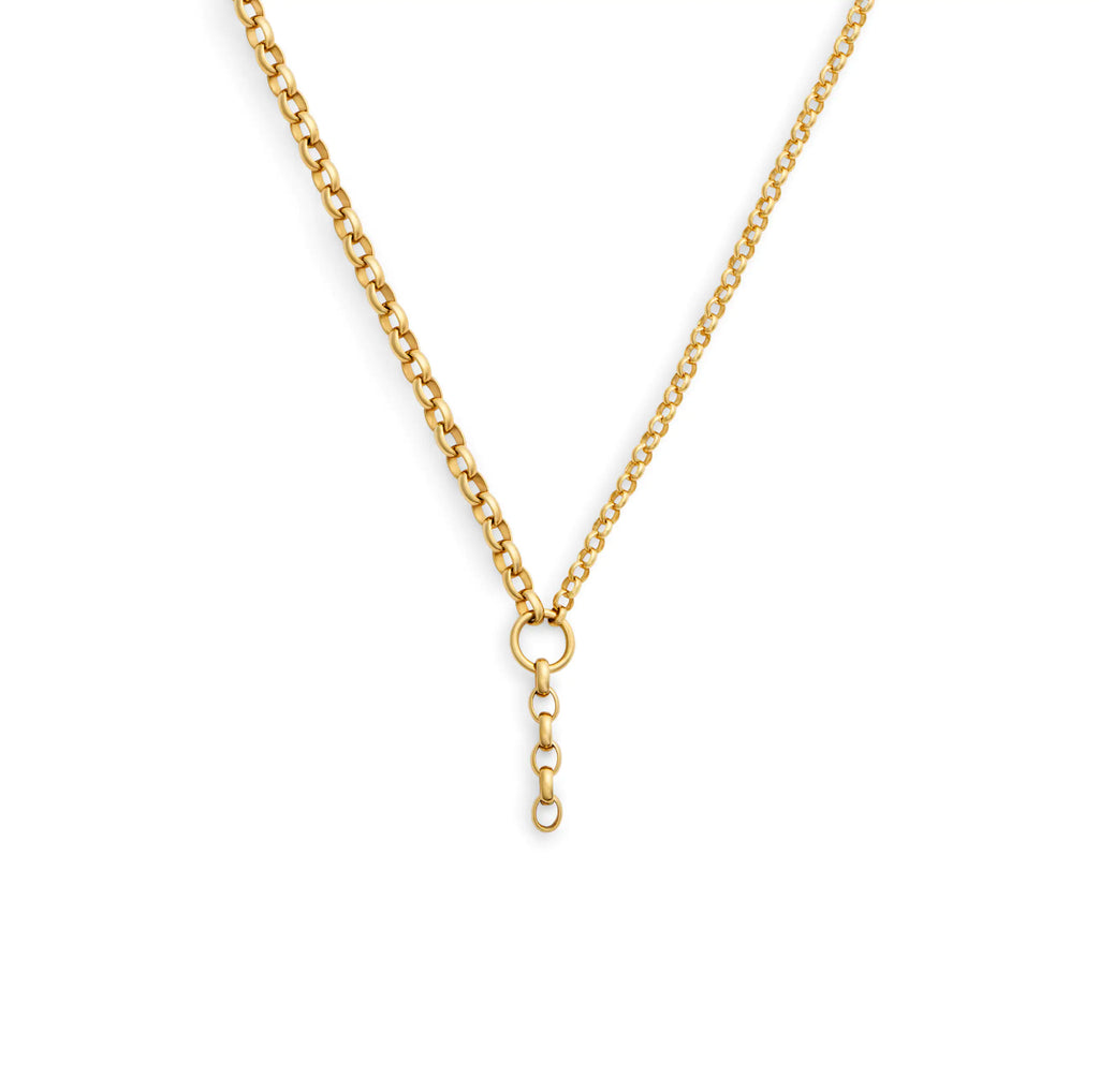 18K Yellow Gold Belcher | Heavy Mixed Belcher Extension Chain | 18K Yellow Gold – FoundRae view 1