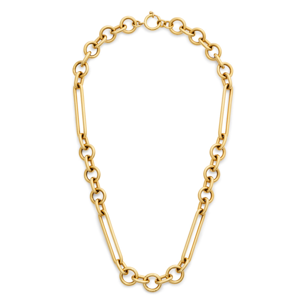 18K Yellow Gold Mixed Clip | Oversized Mixed Clip Chain | Yellow Gold – FoundRae view 3