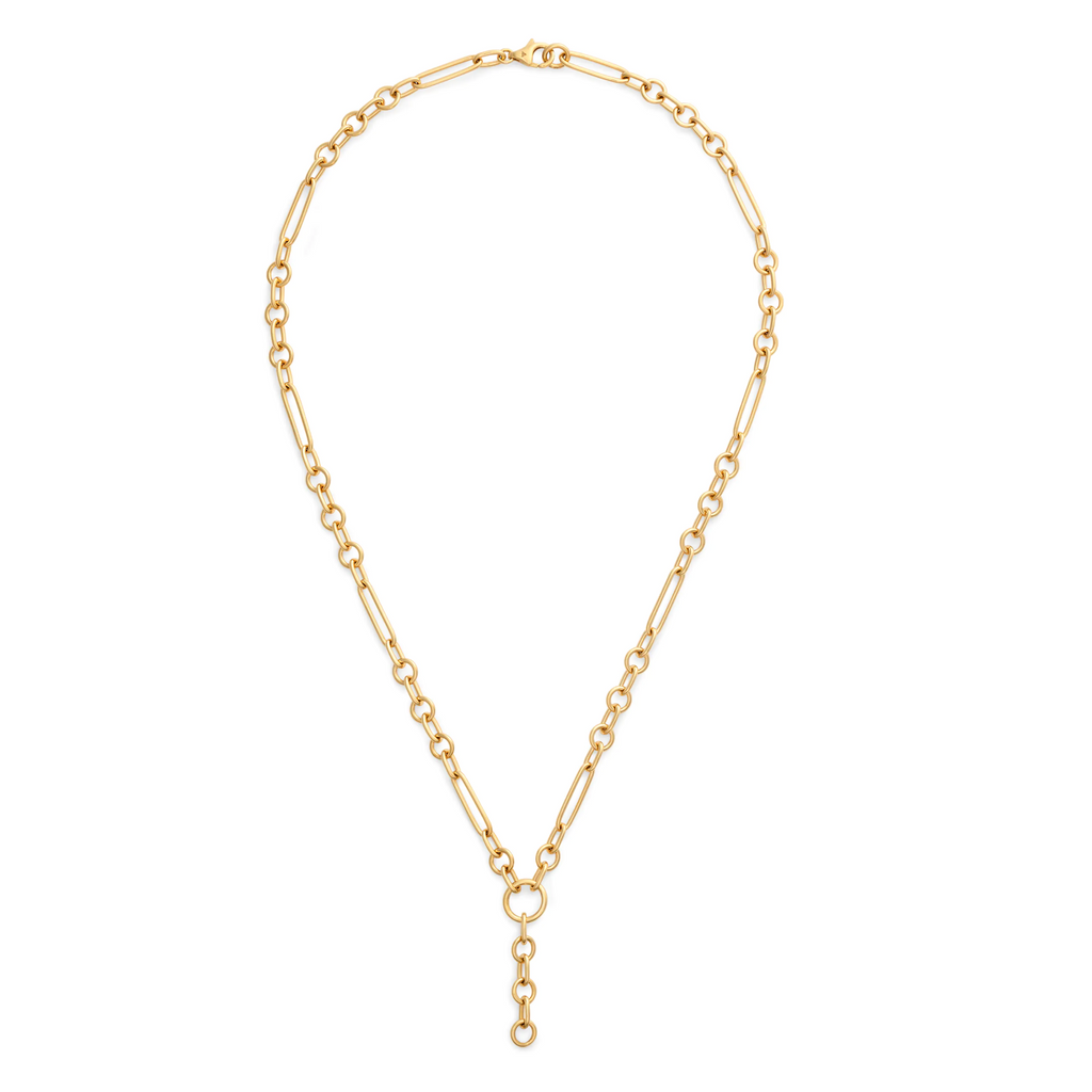 18K Yellow Gold Mixed Clip | Small Mixed Clip Extension Chain | 18K Yellow Gold – FoundRae view 3