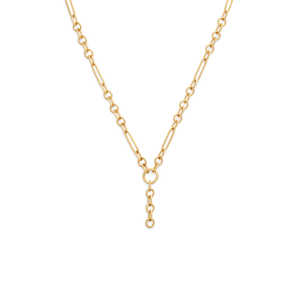 18K Yellow Gold Mixed Clip | Small Mixed Clip Extension Chain | 18K Yellow Gold – FoundRae view 1