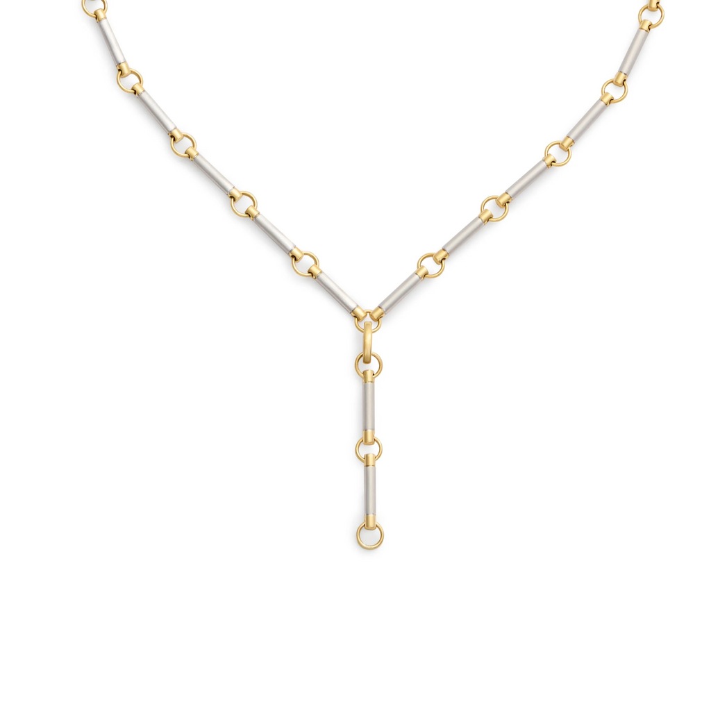 18K Mixed Gold Element | Element Extension Chain | White Gold, Yellow Gold – FoundRae view 1