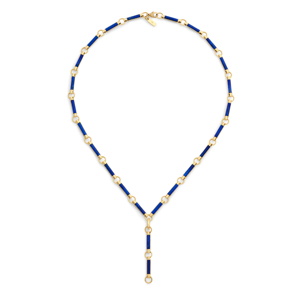 18K Yellow Gold Element | Element Extension Chain | Lapis, Yellow Gold – FoundRae view 3