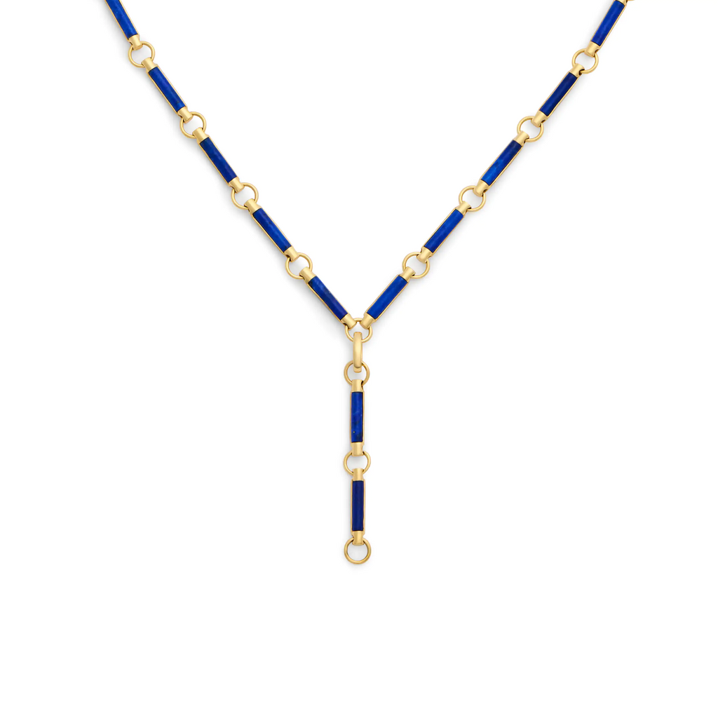18K Yellow Gold Element | Element Extension Chain | Lapis, Yellow Gold – FoundRae view 1