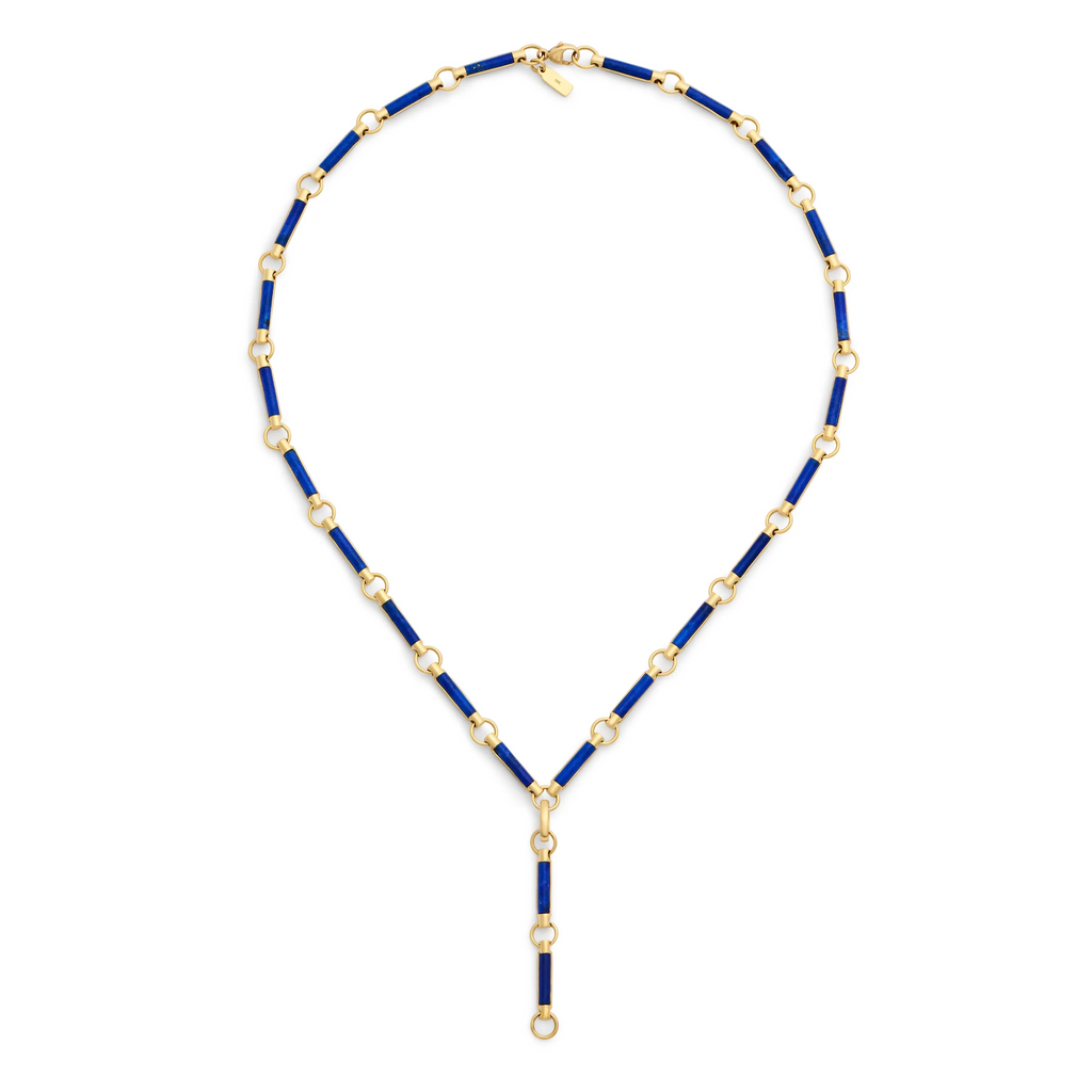 18K Yellow Gold Element | Element Extension Chain | Lapis, Yellow Gold – FoundRae view 3