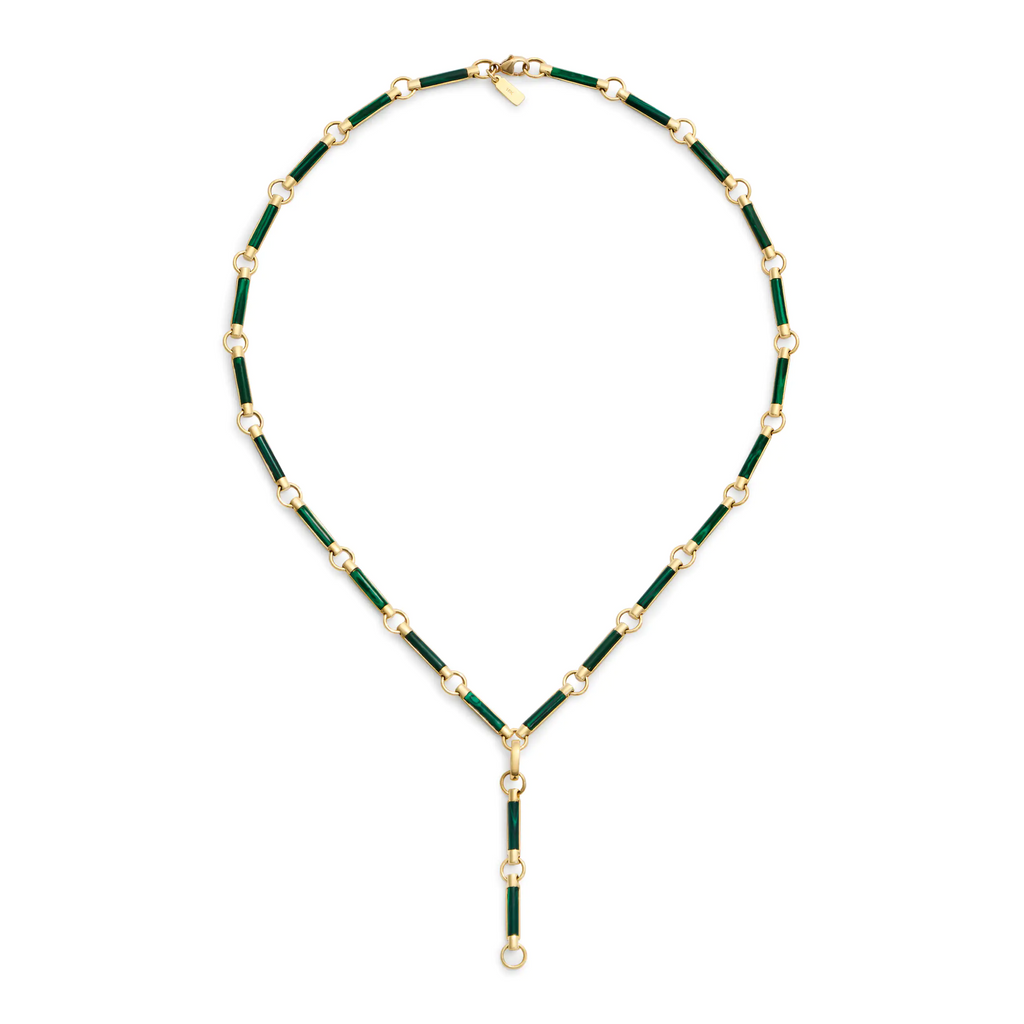 18K Yellow Gold Element | Element Extension Chain | Malachite, Yellow Gold – FoundRae view 3