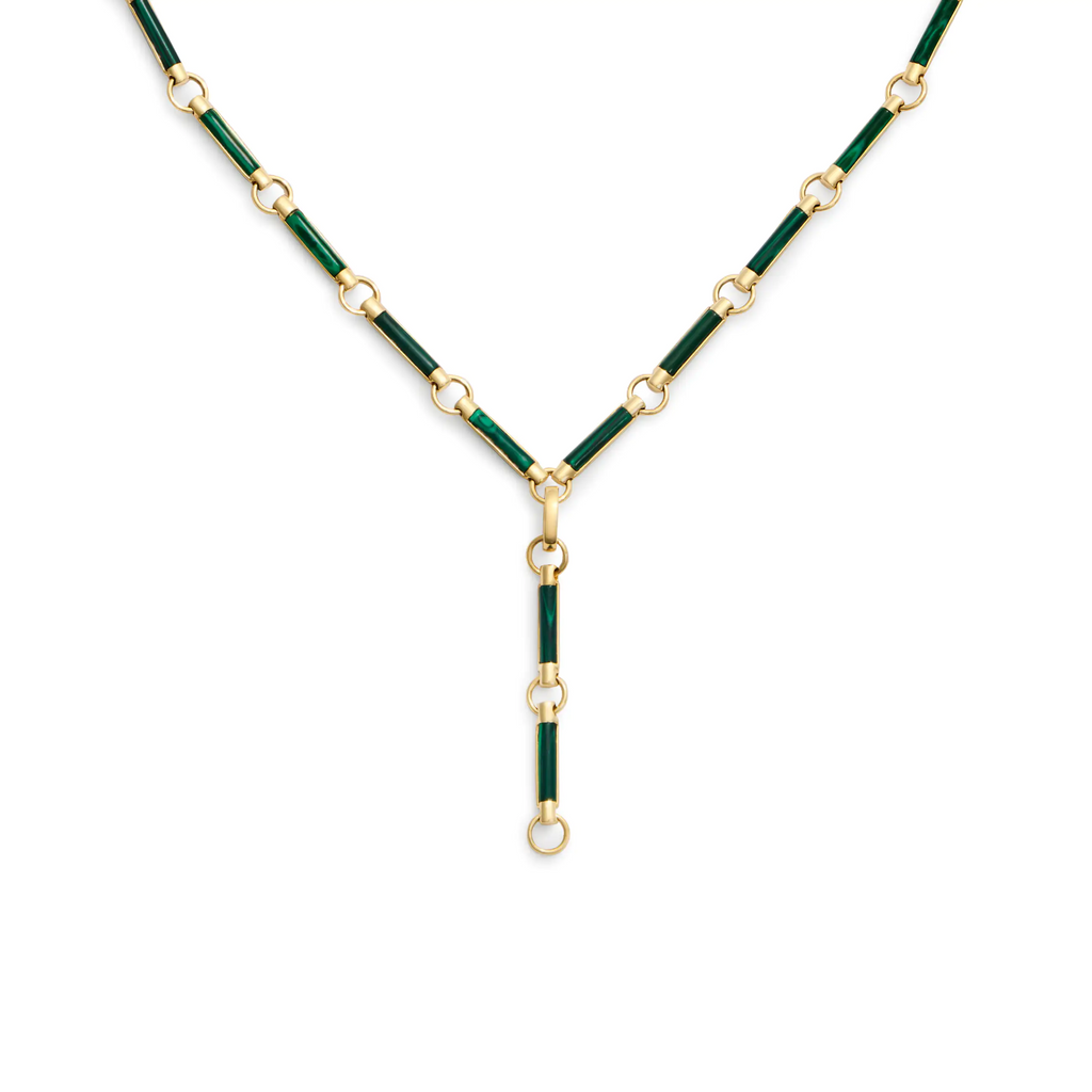 18K Yellow Gold Element | Element Extension Chain | Malachite, Yellow Gold – FoundRae view 1