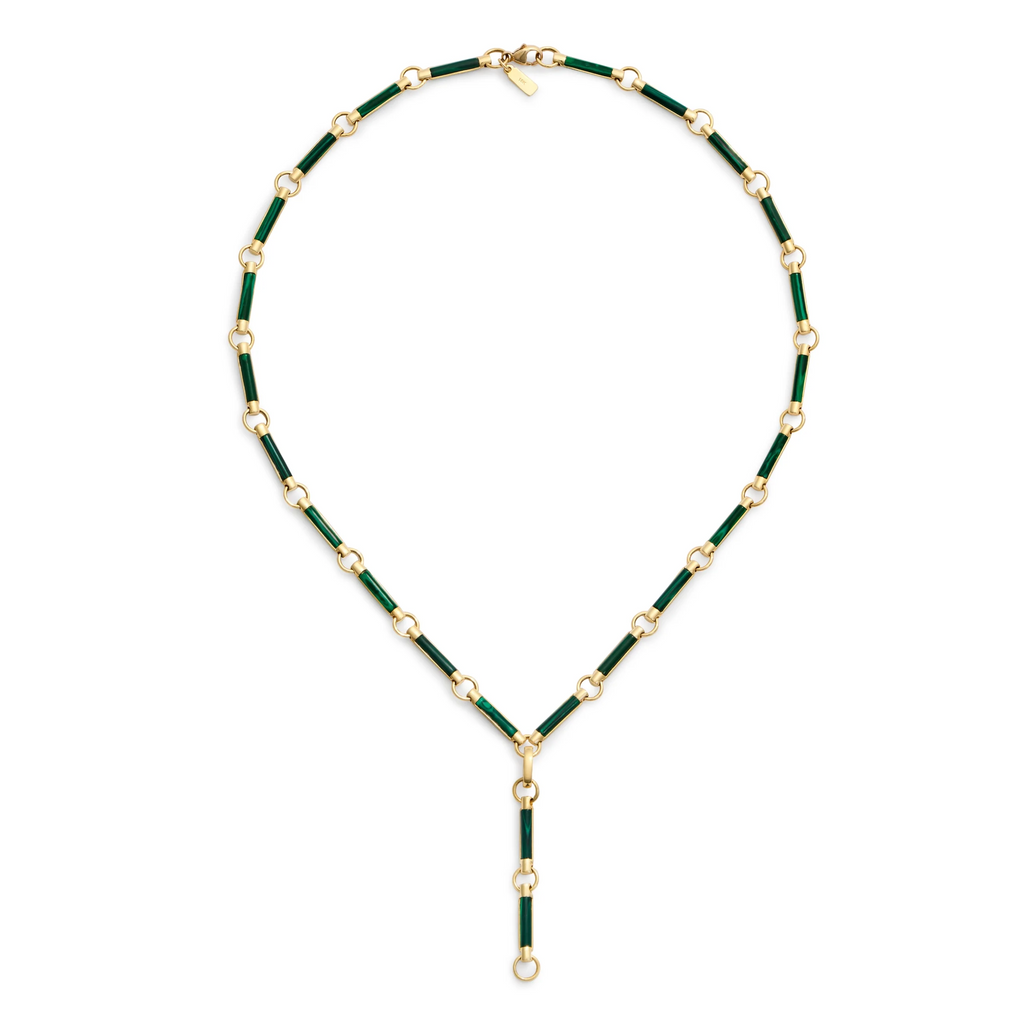 18K Yellow Gold Element | Element Extension Chain | Malachite, Yellow Gold – FoundRae view 3