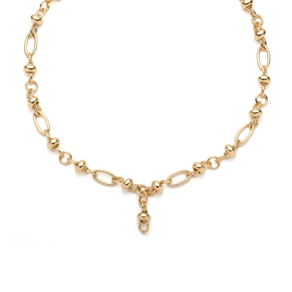 Orbit Extension Chain : in Yellow Gold view 1