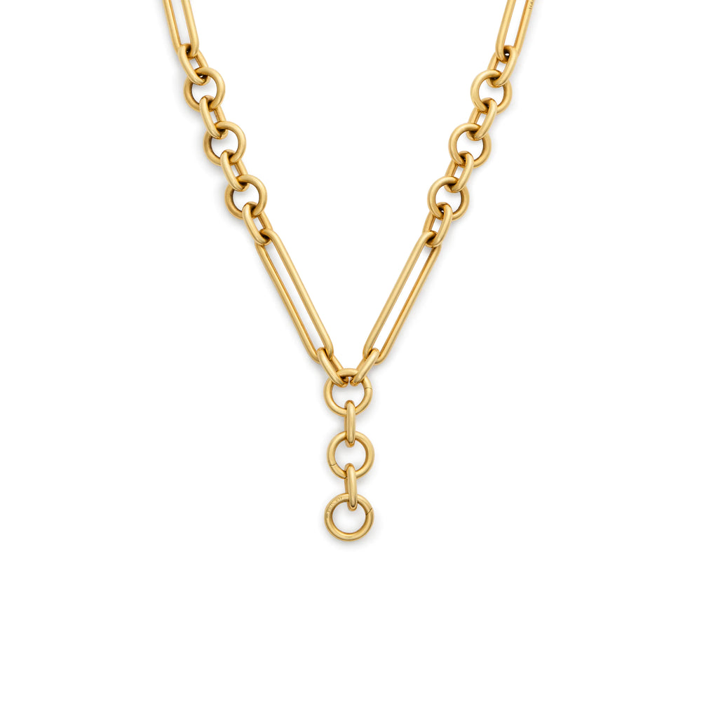 18K Yellow Gold Mixed Clip | Oversized Mixed Clip Chain | 18K Yellow Gold – FoundRae view 1