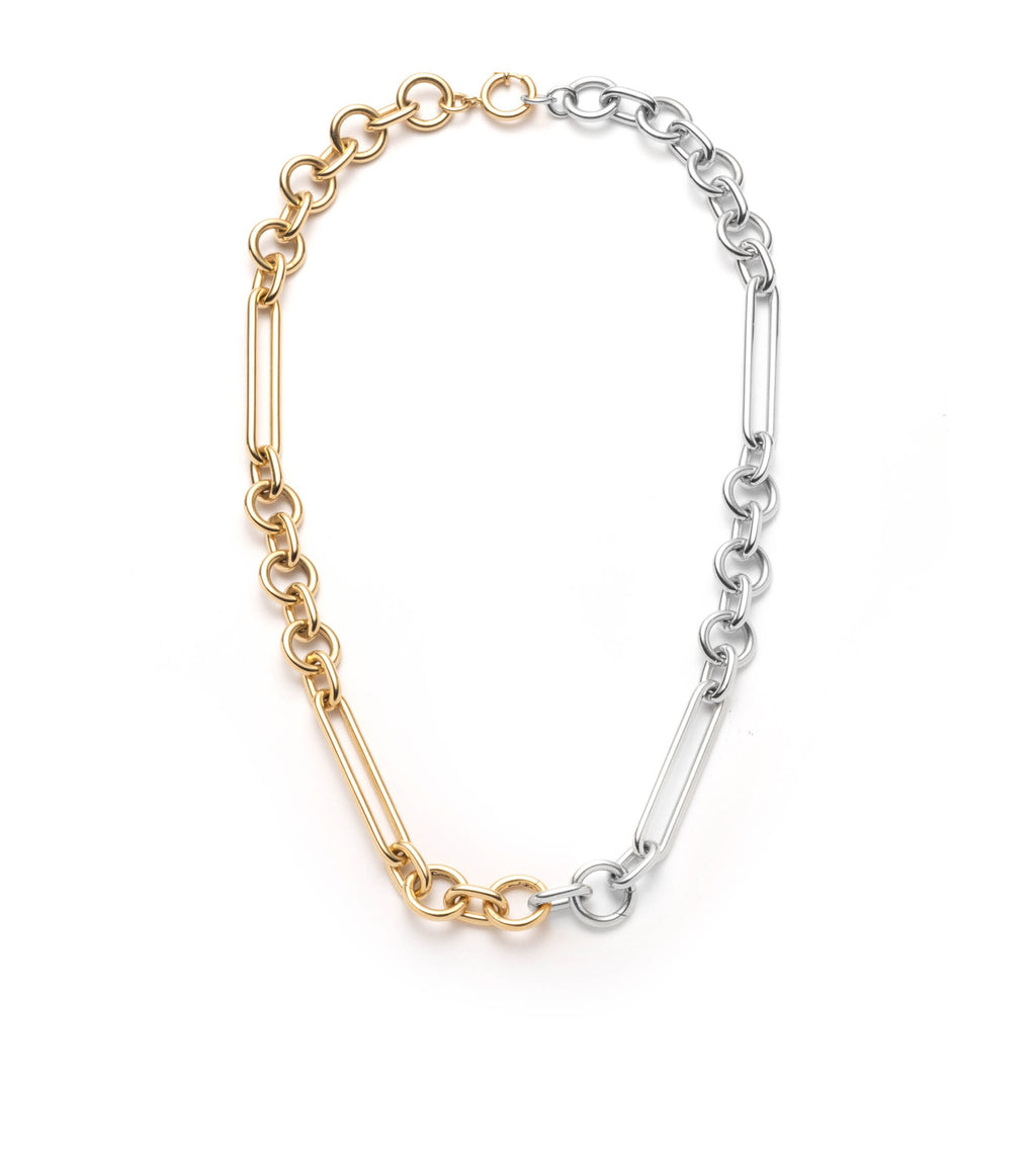 18K Yellow Gold Oversized Mixed Clip Chain Mixed Gold – FoundRae