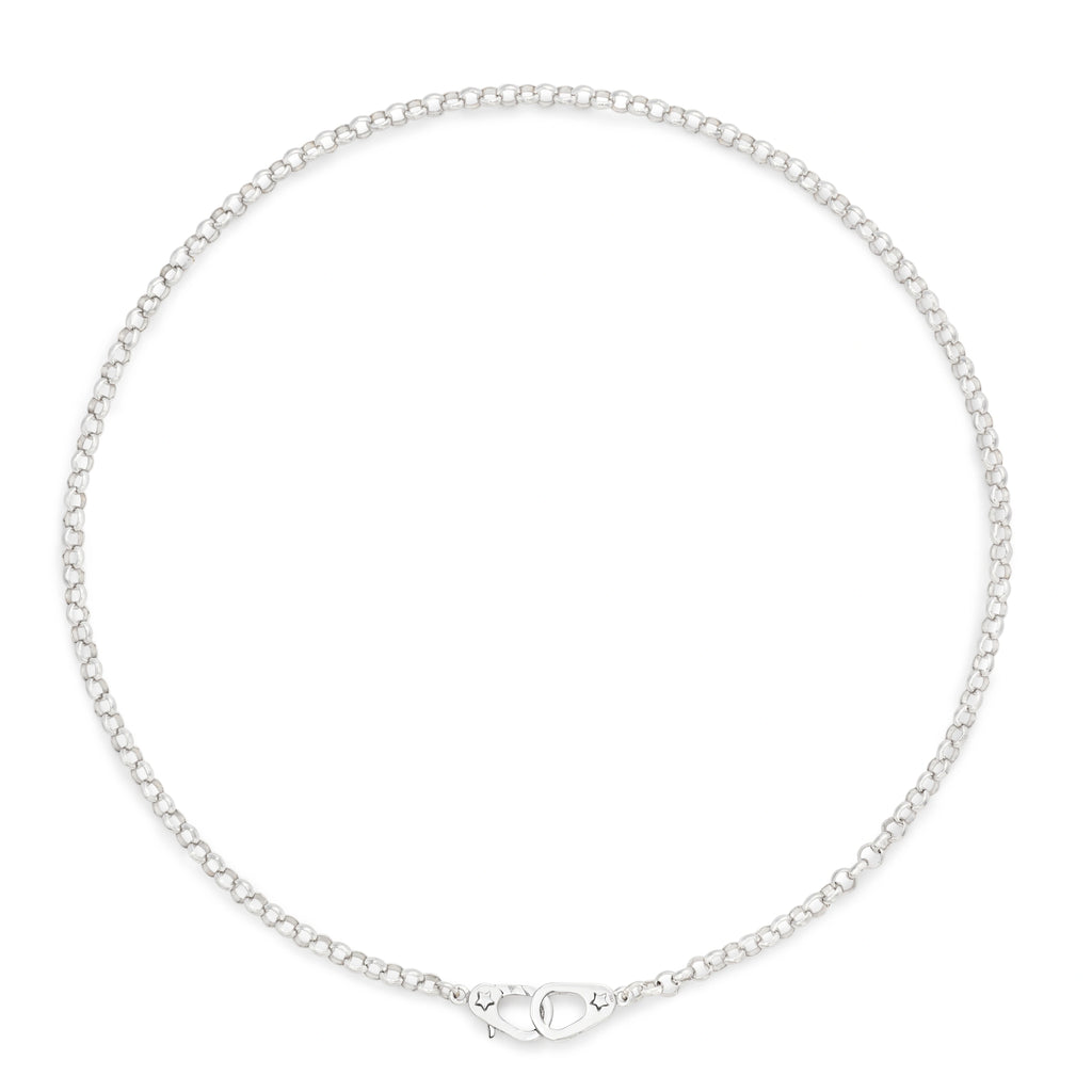 18K White Gold Clip | Medium Clip Chain with Sister Hooks | White Gold – FoundRae view 2