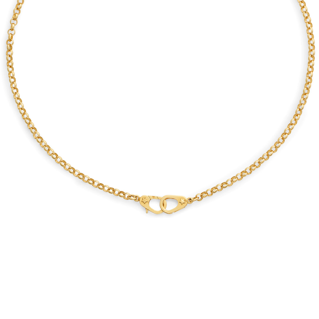 Belcher | Medium Belcher Chain with Pavé Sister Hooks | Diamonds, Yellow Gold view 1