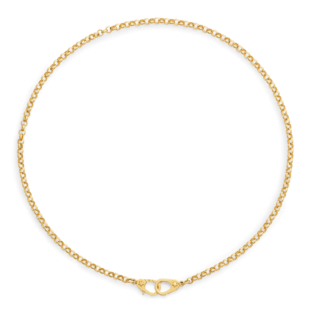18K Yellow Gold Belcher | Medium Belcher Chain with Sister Hooks | 18K Yellow Gold – FoundRae view 3