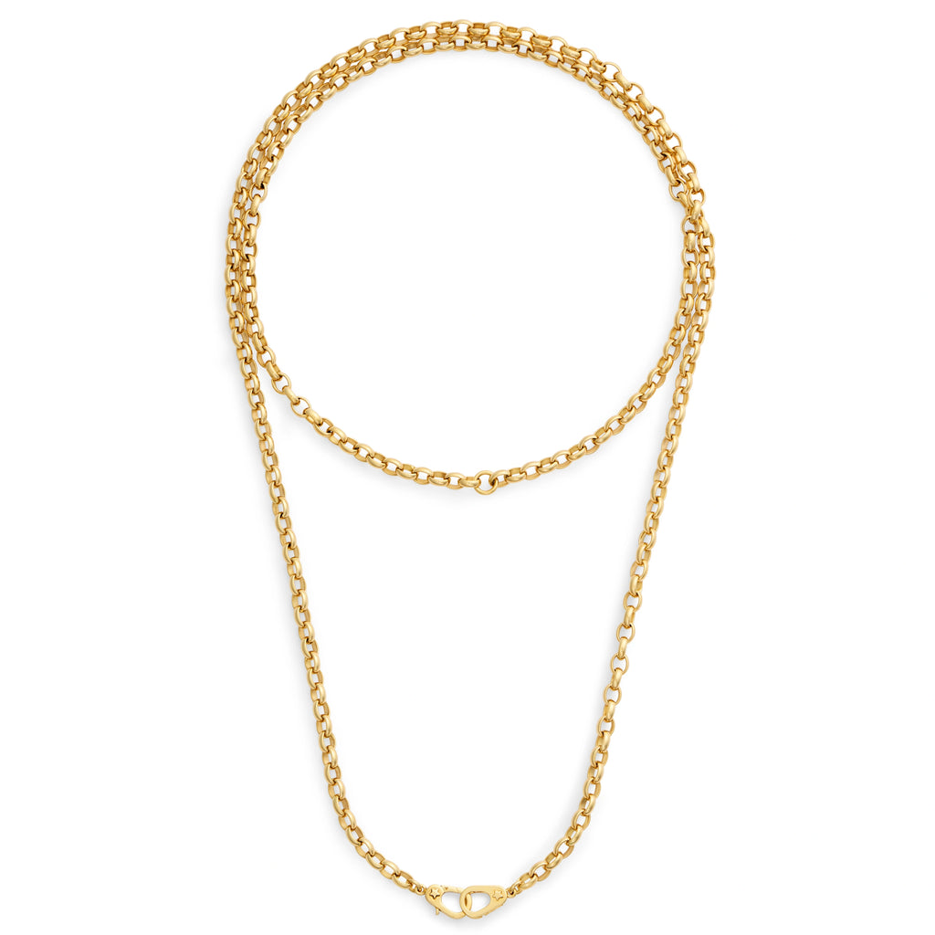18K Yellow Gold Belcher | Heavy Belcher Chain with Sister Hooks | Yellow Gold – FoundRae view 3