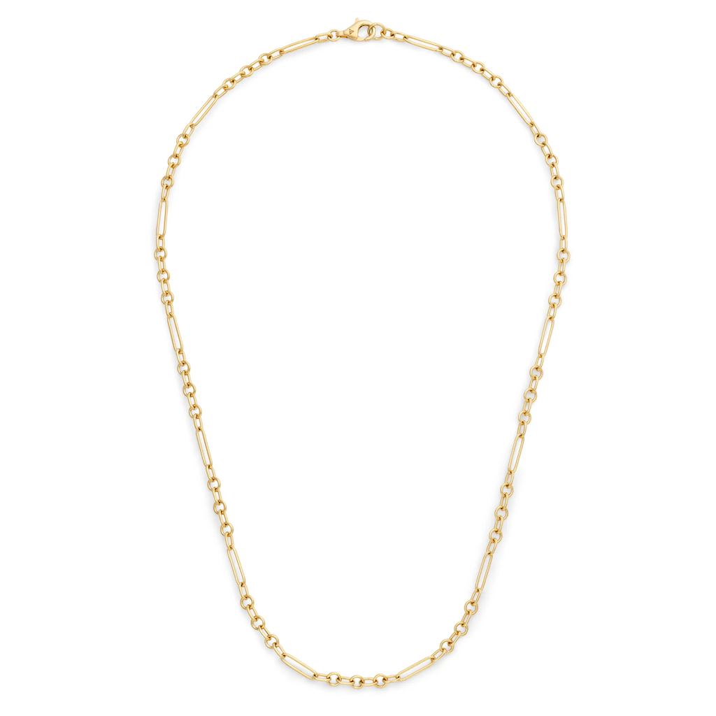 18K Yellow Gold Mixed Clip | Fine Mixed Clip Chain | 18K Yellow Gold – FoundRae view 3