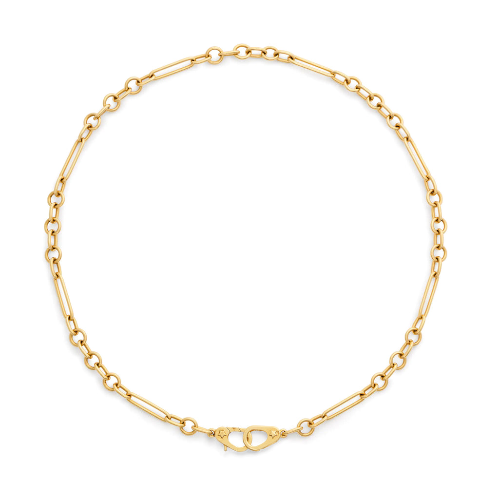 Mixed Clip | Small Mixed Clip Chain with Sister Hooks | 18K Yellow Gold view 2