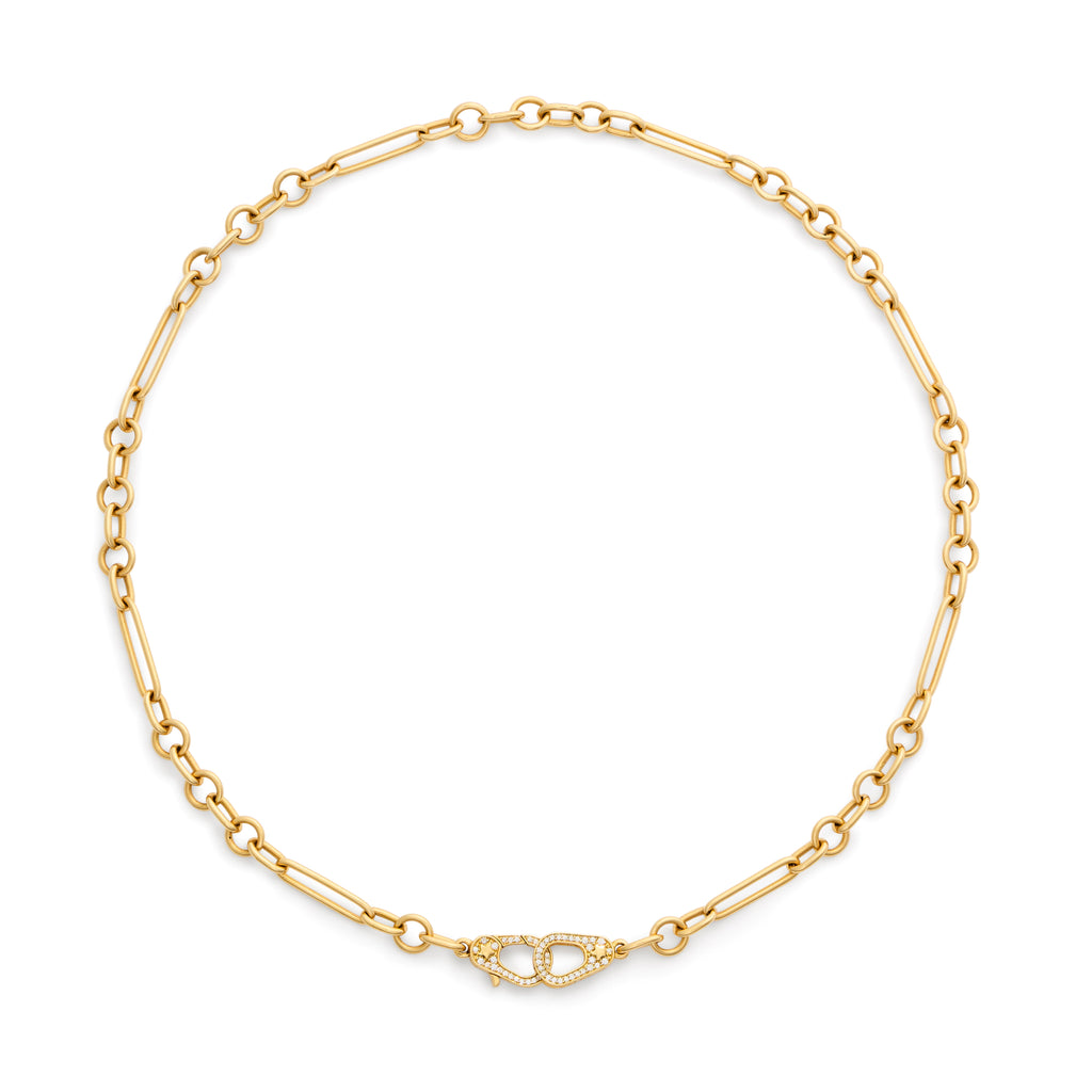 Mixed Clip | Small Mixed Clip Chain with Sister Hooks | 18K Yellow Gold view 2