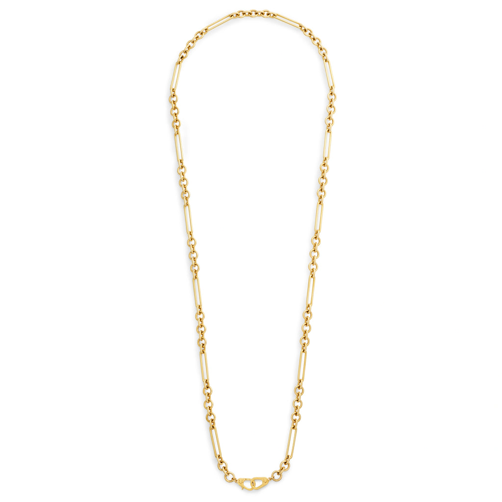 18K Yellow Gold Mixed Clip | Small Mixed Clip Chain with Sister Hooks | Yellow Gold – FoundRae view 4