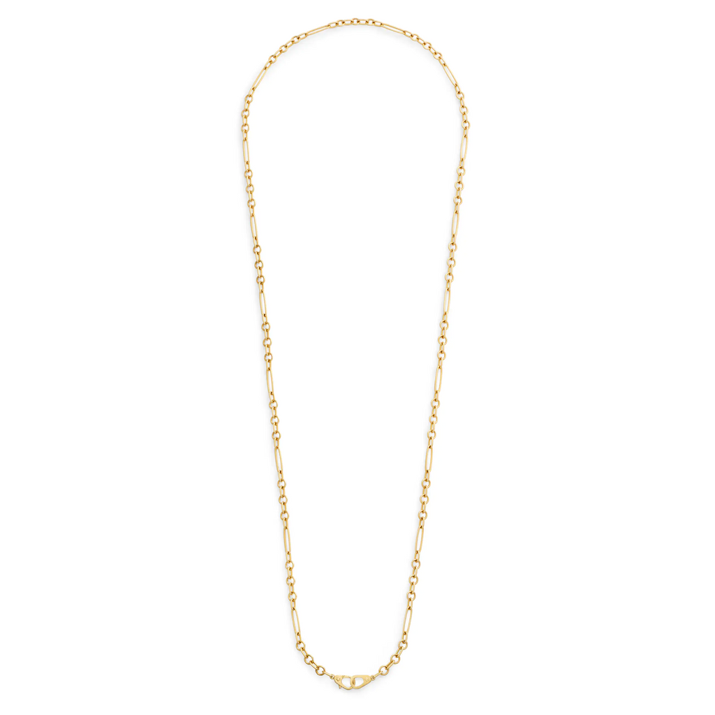 18K Yellow Gold Mixed Clip | Small Mixed Clip Chain with Sister Hooks | 18K Yellow Gold – FoundRae view 5