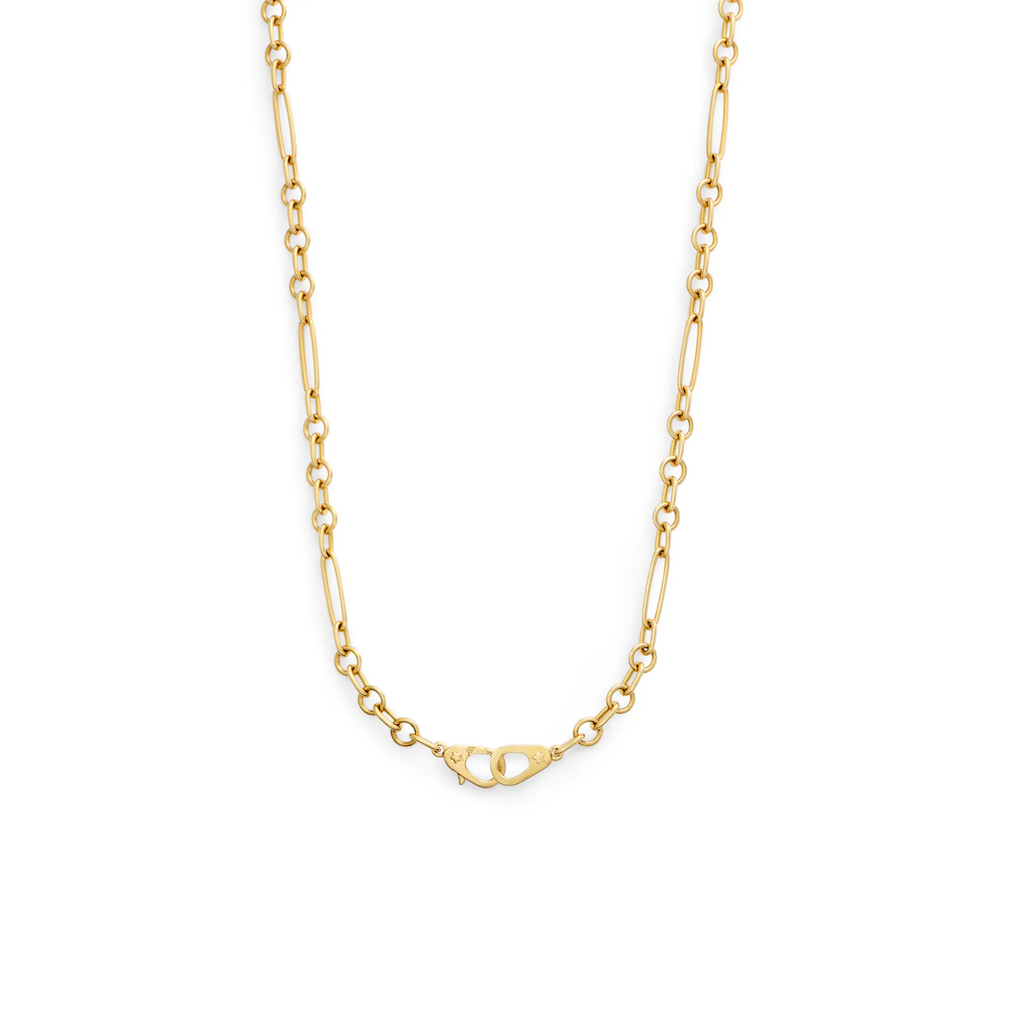 Mixed Clip | Small Mixed Clip Chain with Sister Hooks | Yellow Gold view 1