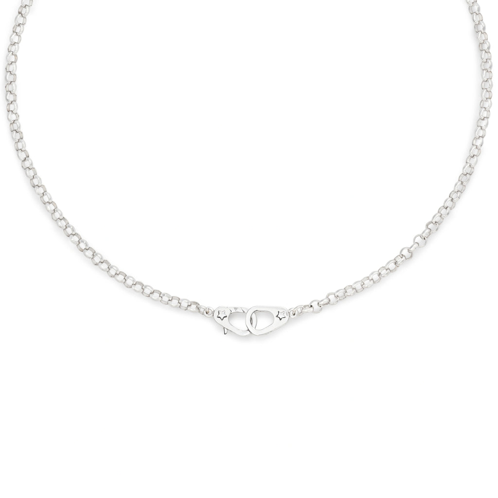 18K White Gold Clip | Medium Clip Chain with Sister Hooks | White Gold – FoundRae view 1