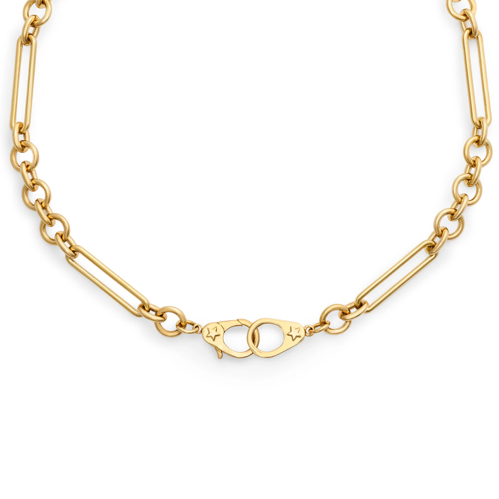 Mixed Clip | Midsized Mixed Clip Chain with Sister Hooks | Yellow Gold view 1