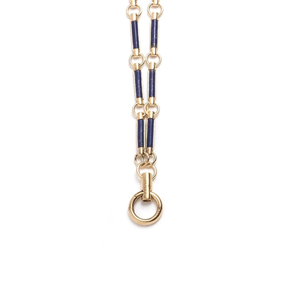 Lapis Stone Hanging Clockweight Chain view 1