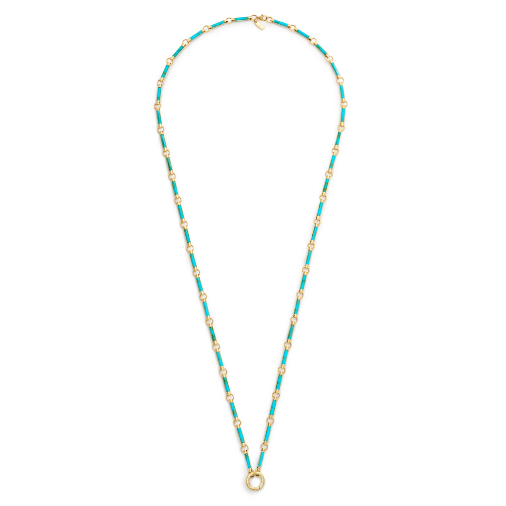 18K Yellow Gold Element | Element Open Chain with Annex Link | Turquoise, Yellow Gold – FoundRae view 3