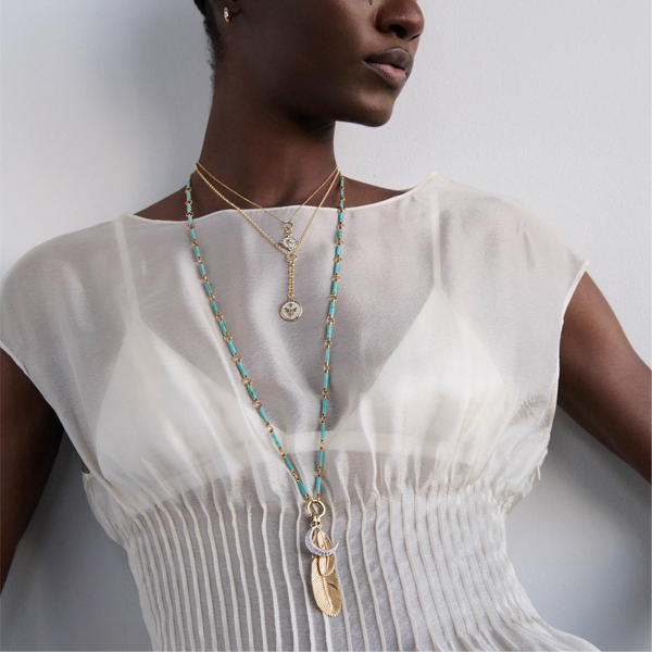 Element | Element Open Chain with Annex Link | Turquoise, Yellow Gold