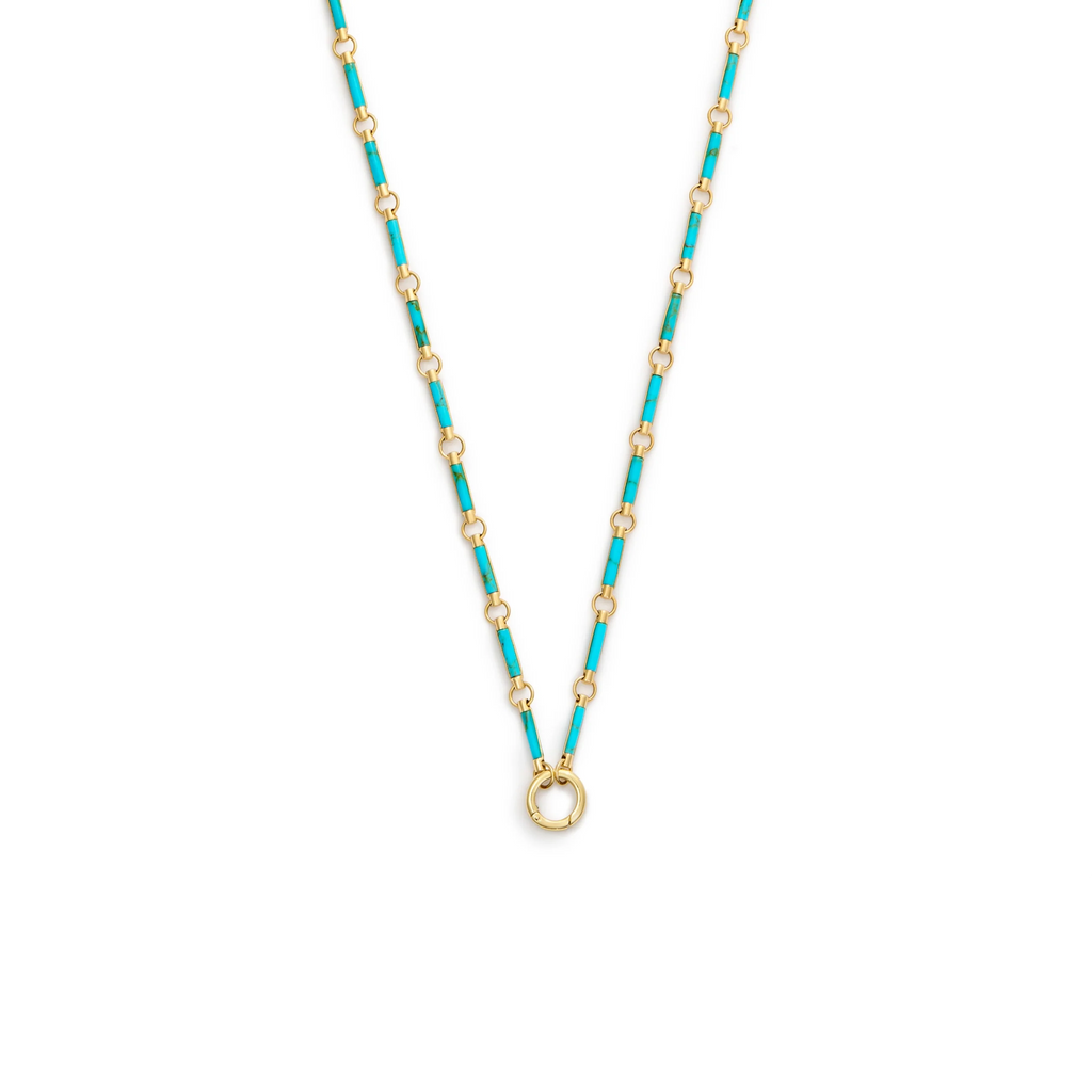 Element | Element Open Chain with Annex Link | Turquoise, Yellow Gold view 1