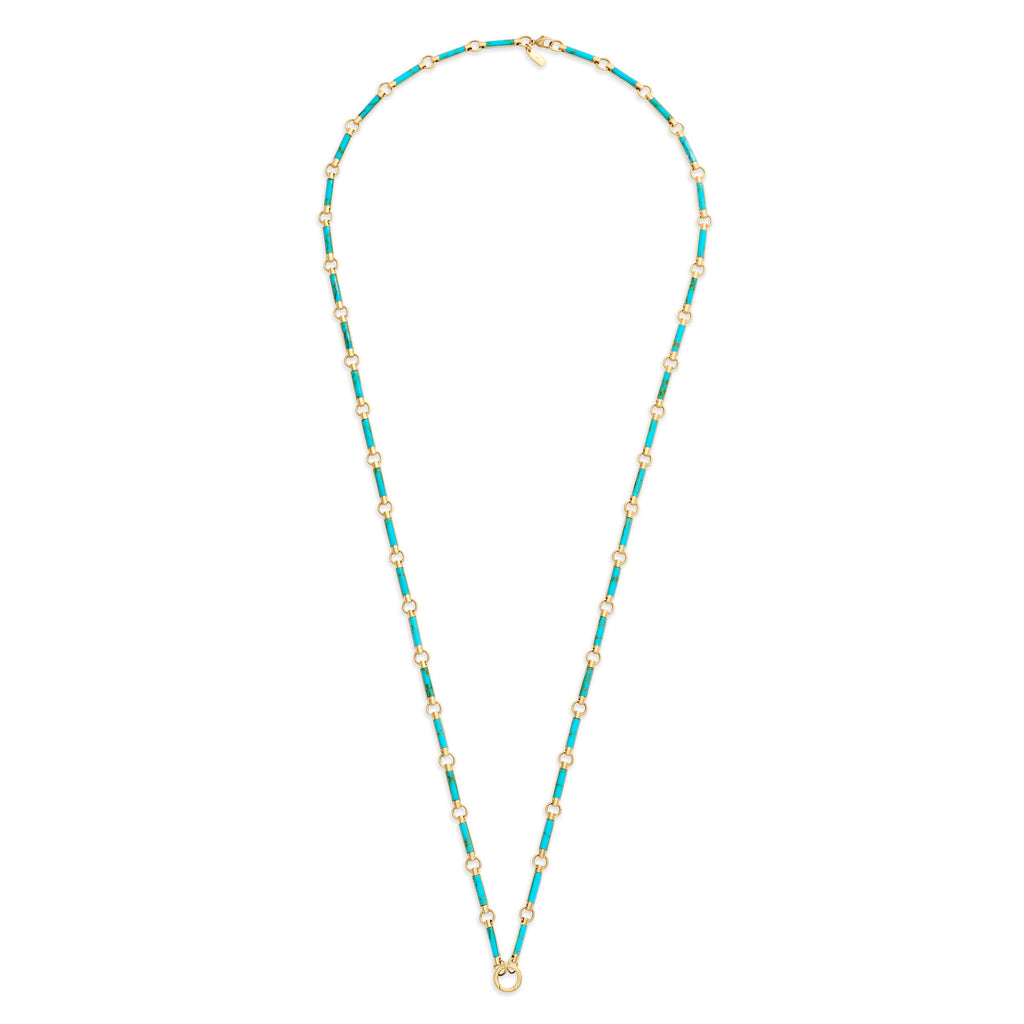 18K Yellow Gold Element | Element Open Chain with Annex Link | Turquoise, 18K Yellow Gold – FoundRae view 3