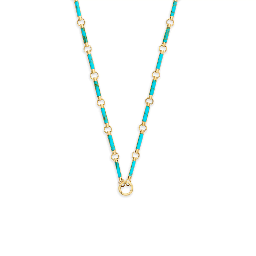 Element | Element Open Chain with Annex Link | Turquoise, 18K Yellow Gold view 1