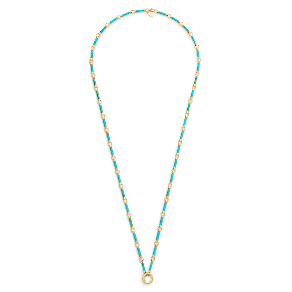 18K Yellow Gold Element | Element Open Chain with Annex Link | Turquoise, Yellow Gold – FoundRae view 3