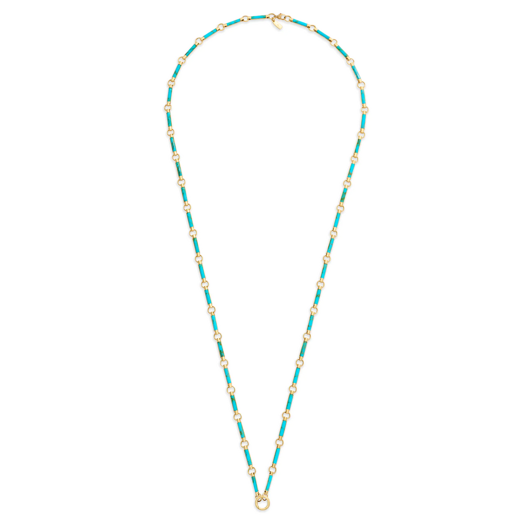18K Yellow Gold Element | Element Open Chain with Annex Link | Turquoise, 18K Yellow Gold – FoundRae view 3
