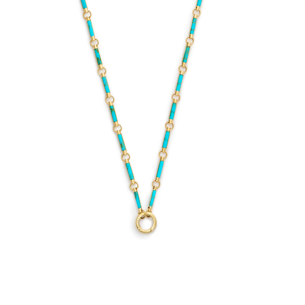18K Yellow Gold Element | Element Open Chain with Annex Link | Turquoise, Yellow Gold – FoundRae view 1