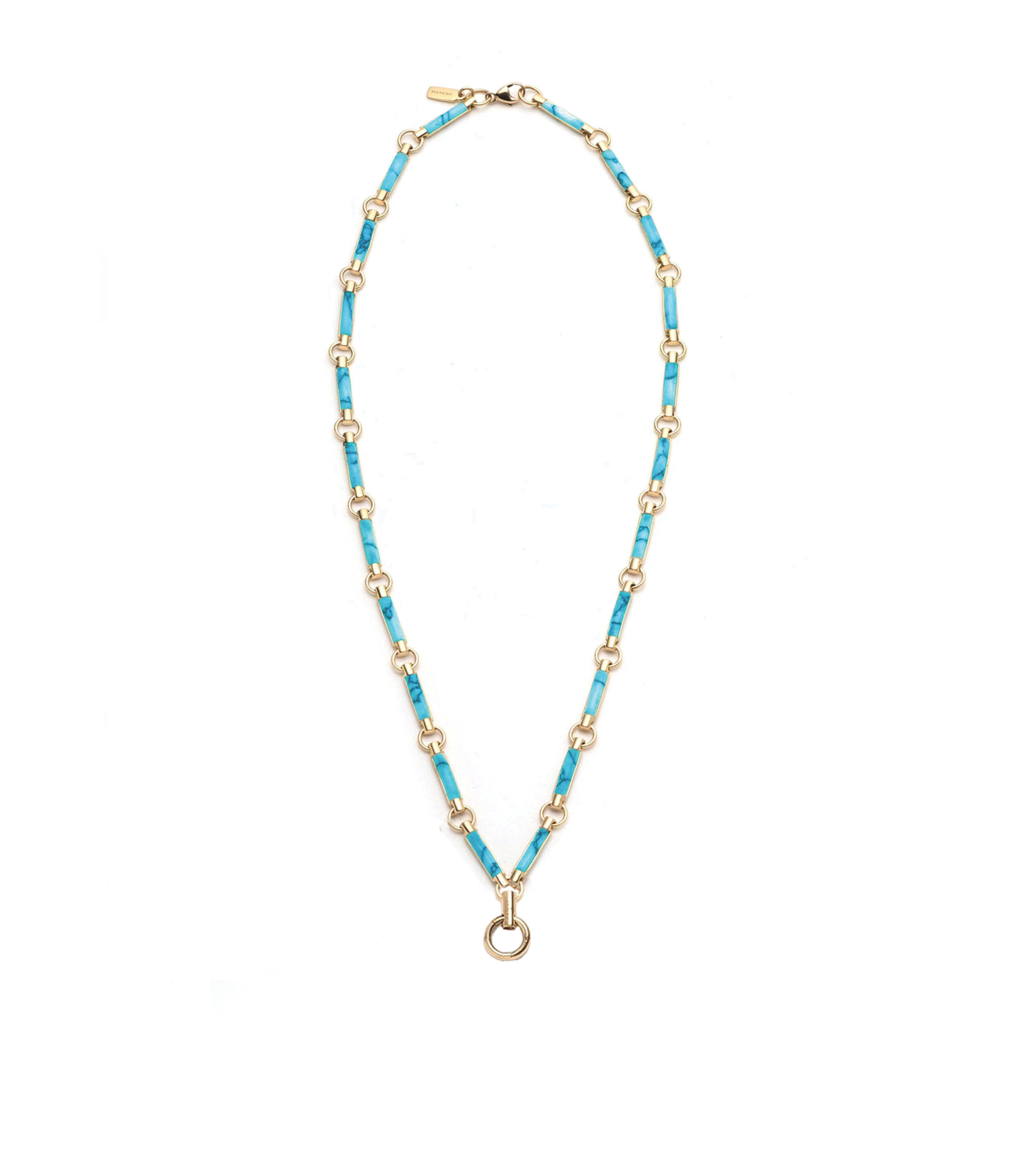 Turquoise Stone Hanging Clockweight Chain
