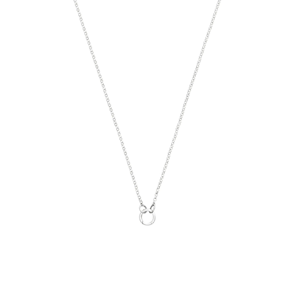 Belcher | Small Belcher Open Chain with Annex Link | 18K White Gold view 1