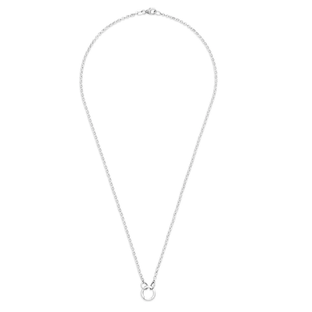 18K White Gold Belcher | Small Belcher Open Chain with Annex Link | 18K White Gold – FoundRae view 3
