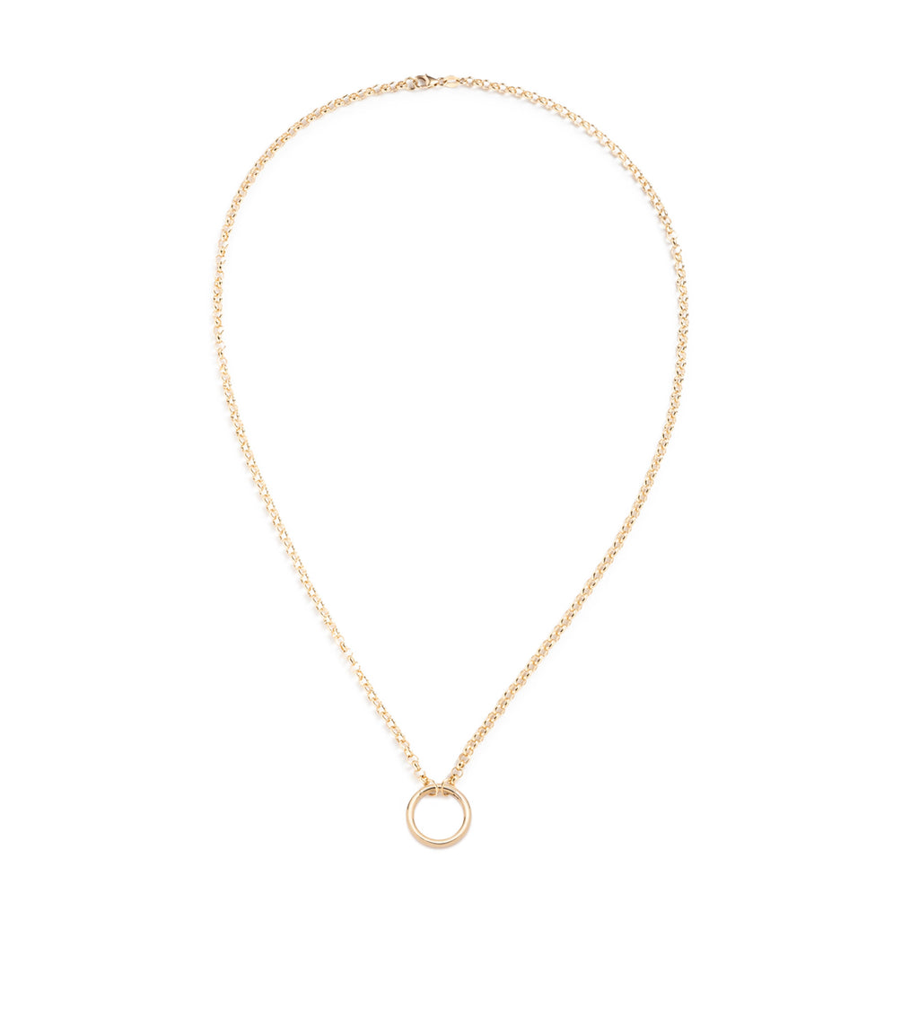 18K Yellow Gold Small Belcher Open Chain with Medium Annex Link 18