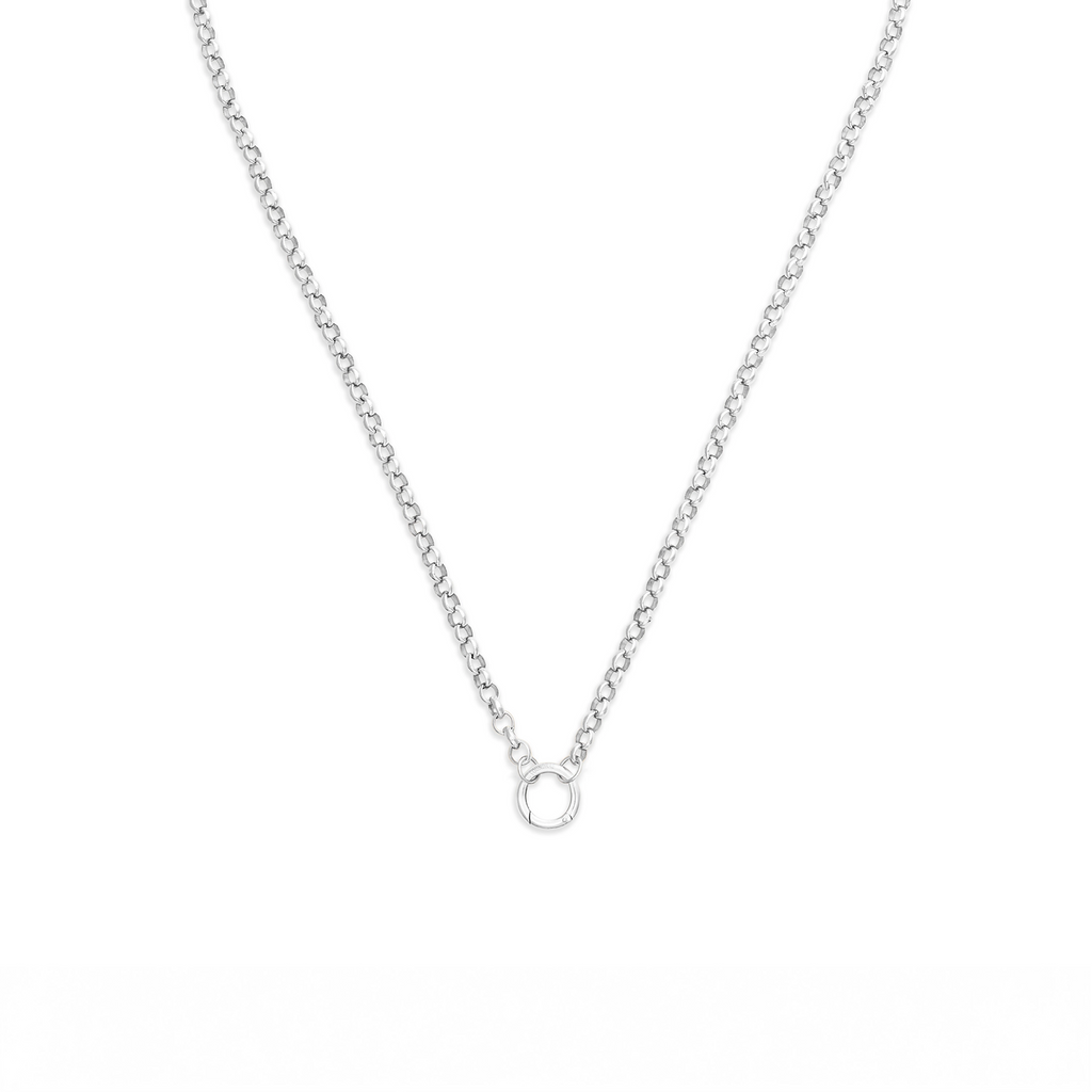 Belcher | Medium Belcher Open Chain with Annex Link | 18K White Gold view 1