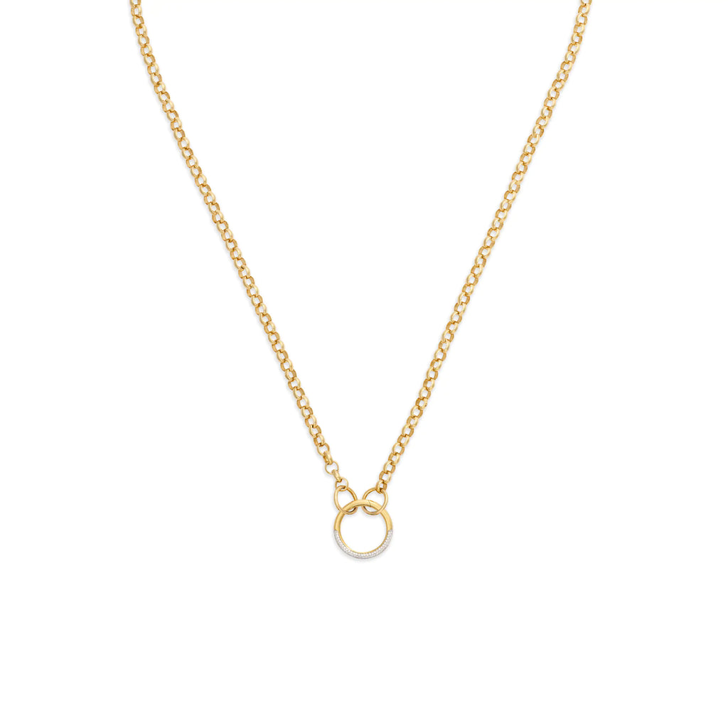 18K Yellow Gold Belcher | Medium Belcher Open Chain with Pavé Medium Annex Link | Diamonds, 18K Yellow Gold – FoundRae view 1