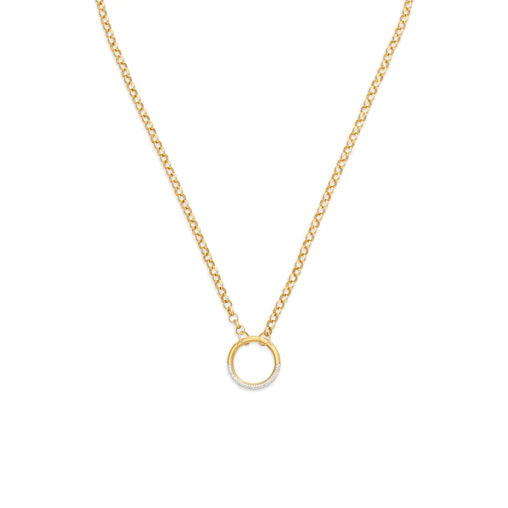 18K Yellow Gold Belcher | Medium Belcher Open Chain with Pavé Large Annex Link | 18K Yellow Gold – FoundRae view 1