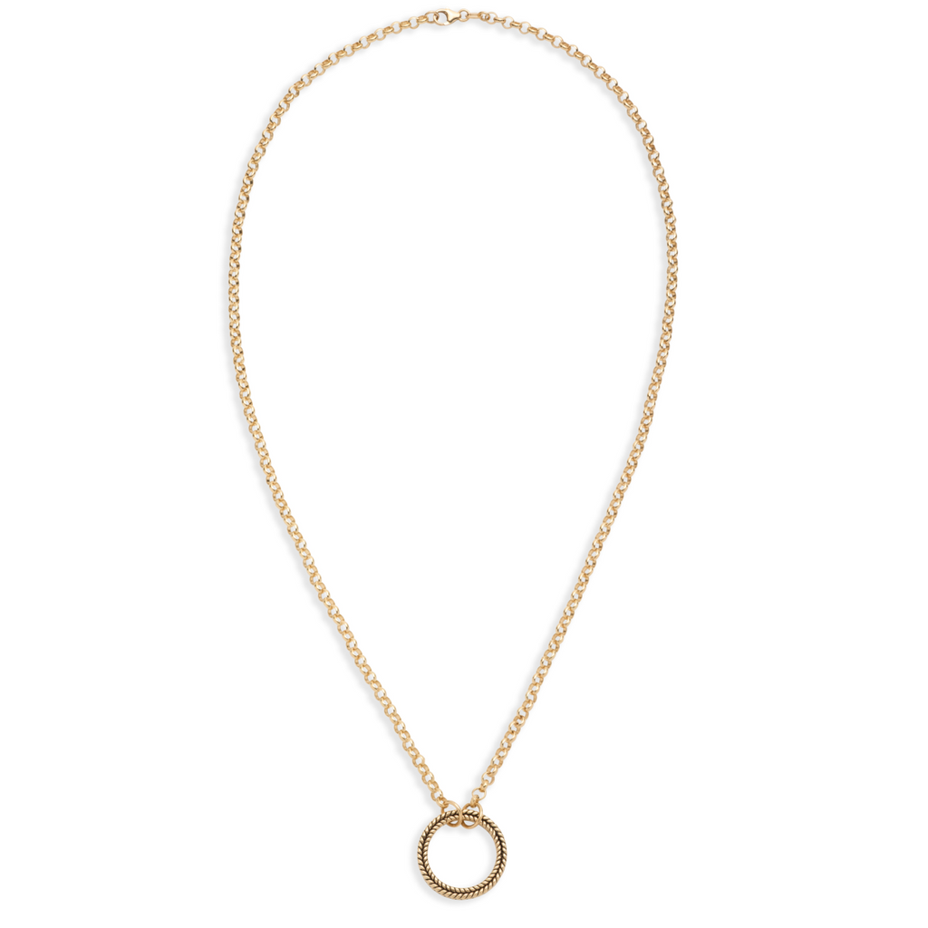 18K Yellow Gold Medium Belcher Open Chain : in Yellow Gold with Braided Wheat Large Annex Link – FoundRae view 3