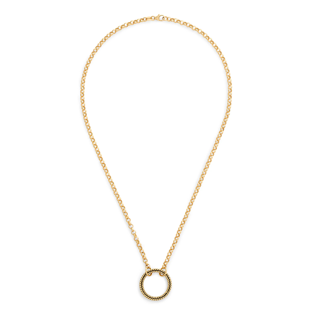 18K Yellow Gold Belcher | Medium Belcher Open Chain with Braided Wheat Annex Link | Yellow Gold – FoundRae view 3