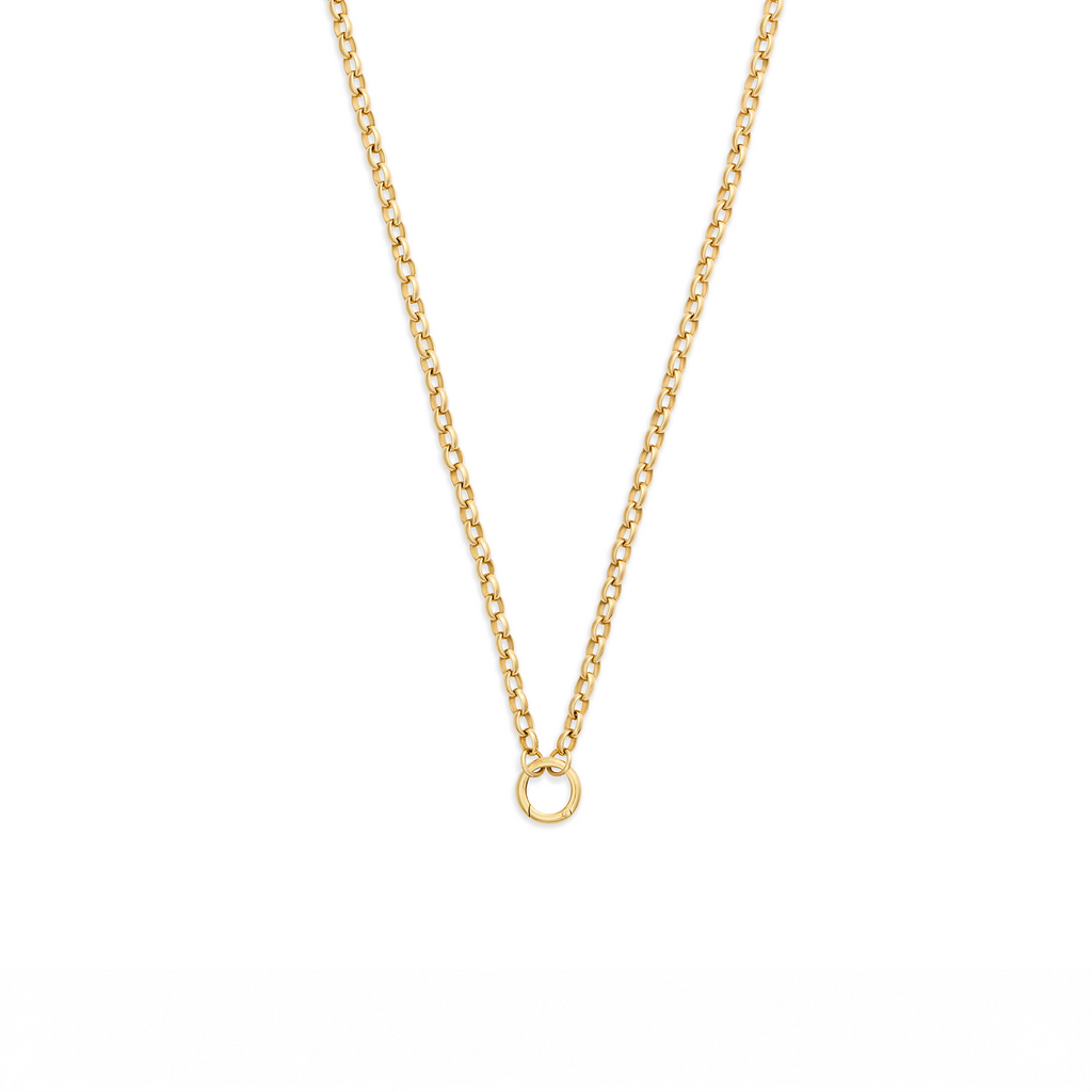18K Yellow Gold Belcher | Heavy Belcher Open Chain with Small Annex Link | 18K Yellow Gold – FoundRae view 1
