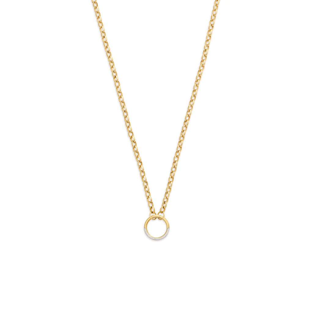 18K Yellow Gold Belcher | Heavy Belcher Open Chain with Pavé Medium Annex Link | Diamonds, 18K Yellow Gold – FoundRae view 1