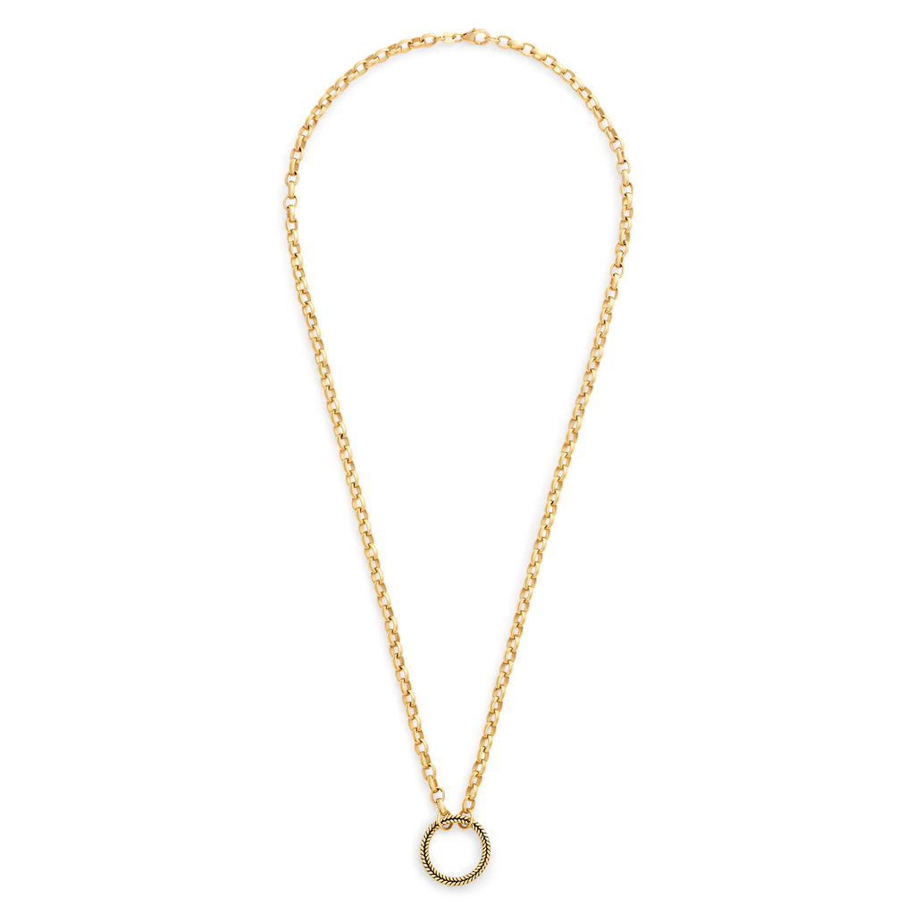18K Yellow Gold Belcher | Heavy Belcher Open Chain with Braided Wheat Annex Link | 18K Yellow Gold – FoundRae view 3
