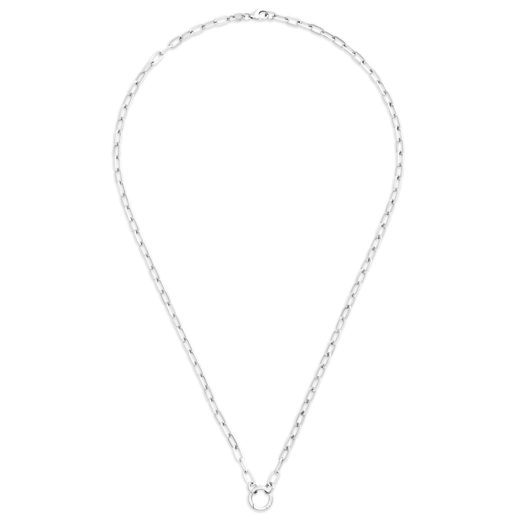 Clip | Small Clip Open Chain with Annex Link | 18K White Gold view 2