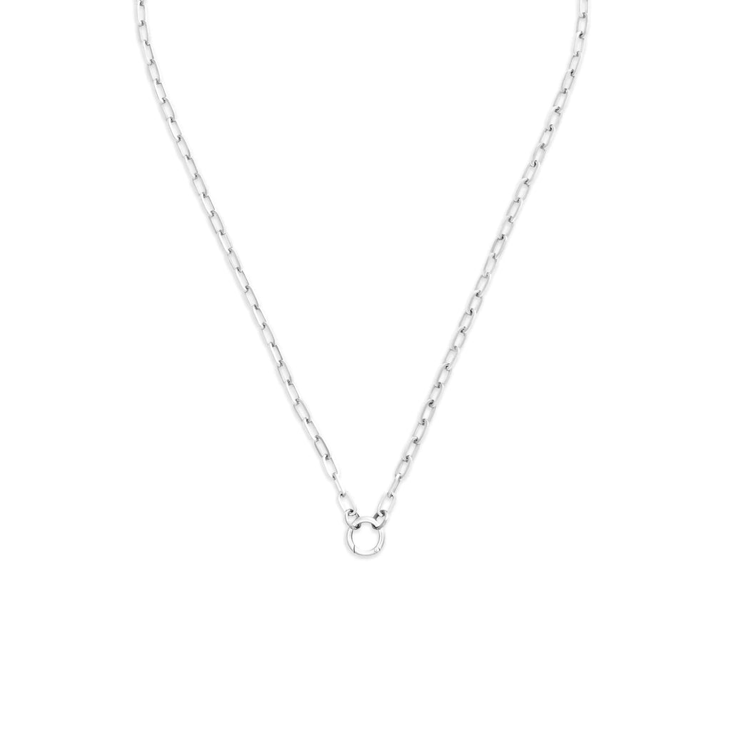 Clip | Small Clip Open Chain with Annex Link | 18K White Gold view 1